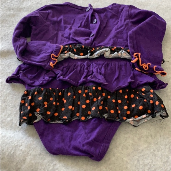 Purple Orange and Black Halloween Bodysuit - Picture 3 of 3